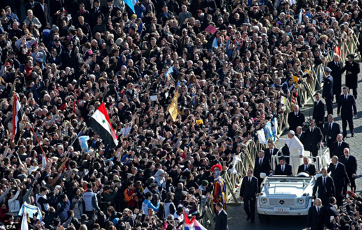Pope inaugural Mass-march 19-2